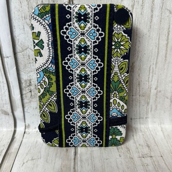 Vera Bradley Retired Rhythm and Blues Pattern Credit Card Holder Blue Green - Picture 3 of 4